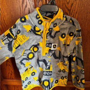 John Deere Yellow and Gray Fleece Jacket